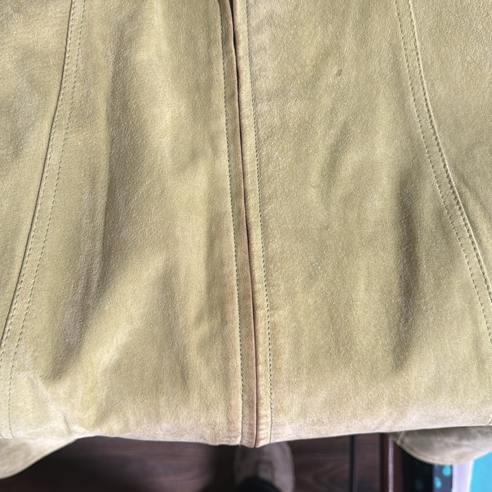 Cold water, Creek avocado green leather jacket X - Picture 9 of 9